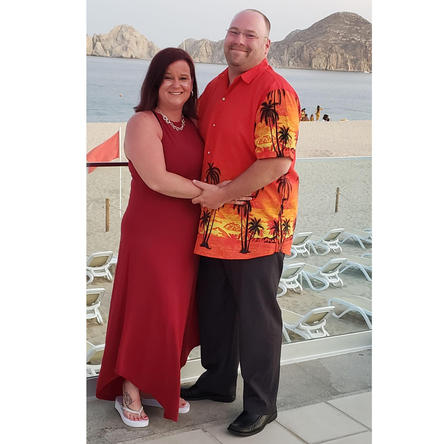 dressing up for dinner in Cabo