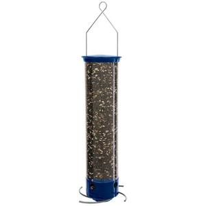 Droll Yankees Squirrel Proof Bird Feeder, Yankee Whipper Tube Feeder, 21-Inch, 4 Ports, Midnight Blue, YCWP-180