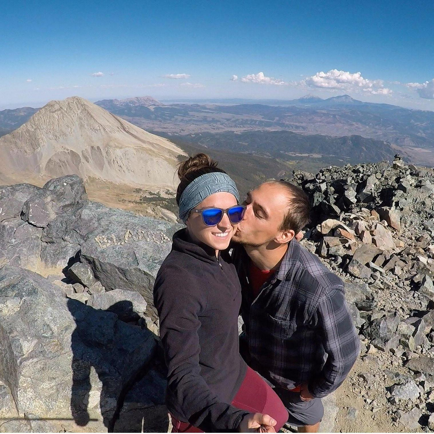 At the top of the highest peak in the Sangre de Cristo Mountains, Southern Colorado. (September 2018)