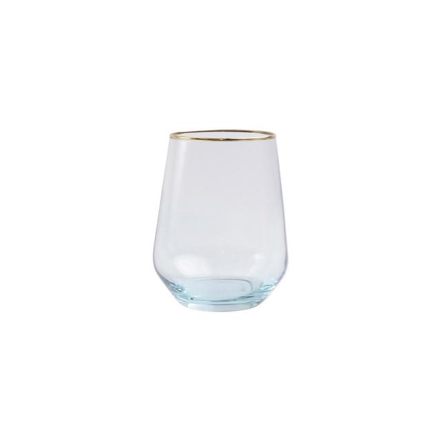 Rainbow Stemless Wine Glass in Blue