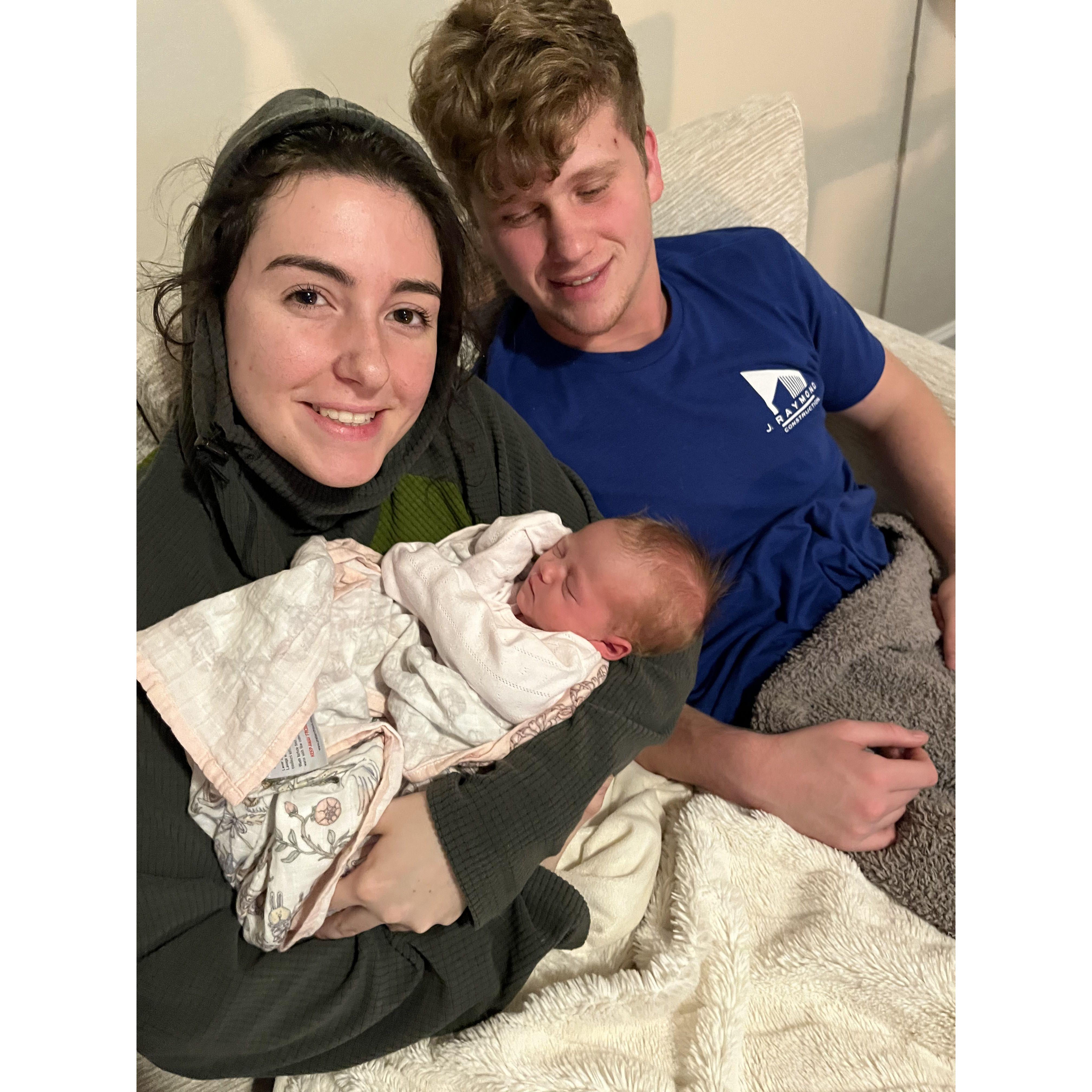 First time meeting baby Millie!