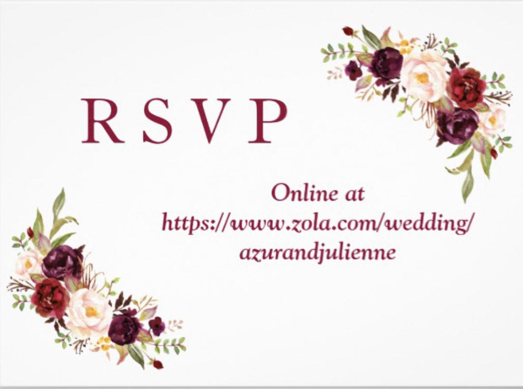 The Wedding Website of Azur Moore and Julienne Illis