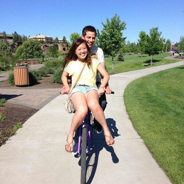 On our high school senior trip in Bend, Oregon.