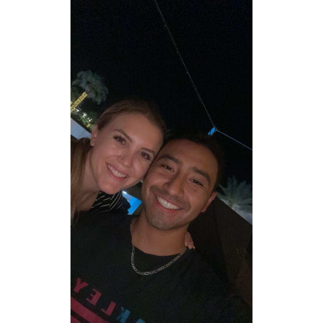 The first photo we ever took together when we were out dancing!