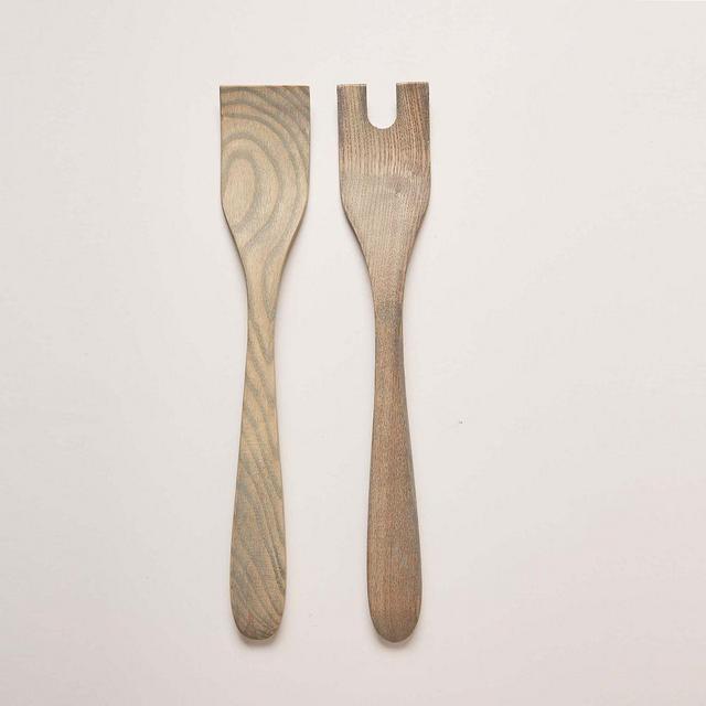 Crafted Salad Servers, Crafted from New England, 14", Gray