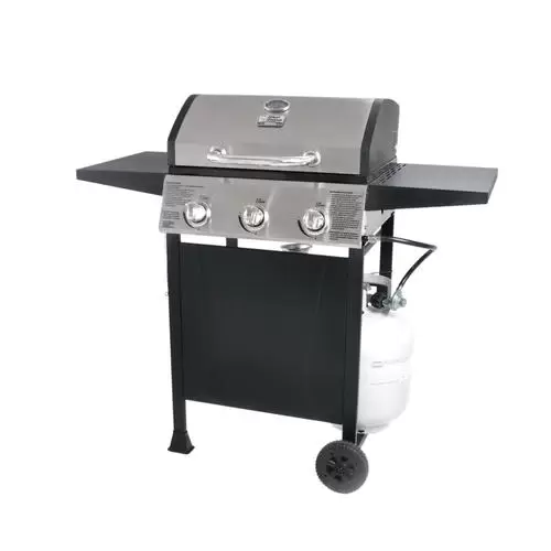 Blue Rhino Black and Silver/Porcelain and Stainless Steel 3 Liquid Propane Gas Grill at Lowes.com