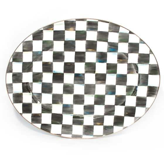 MACKENZIE-CHILDS Courtly Check Enamel Oval Platter - Large