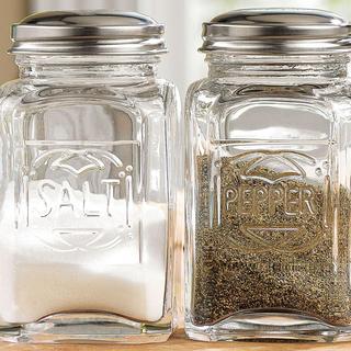 Embossed 2-Piece Salt & Pepper Shaker Set