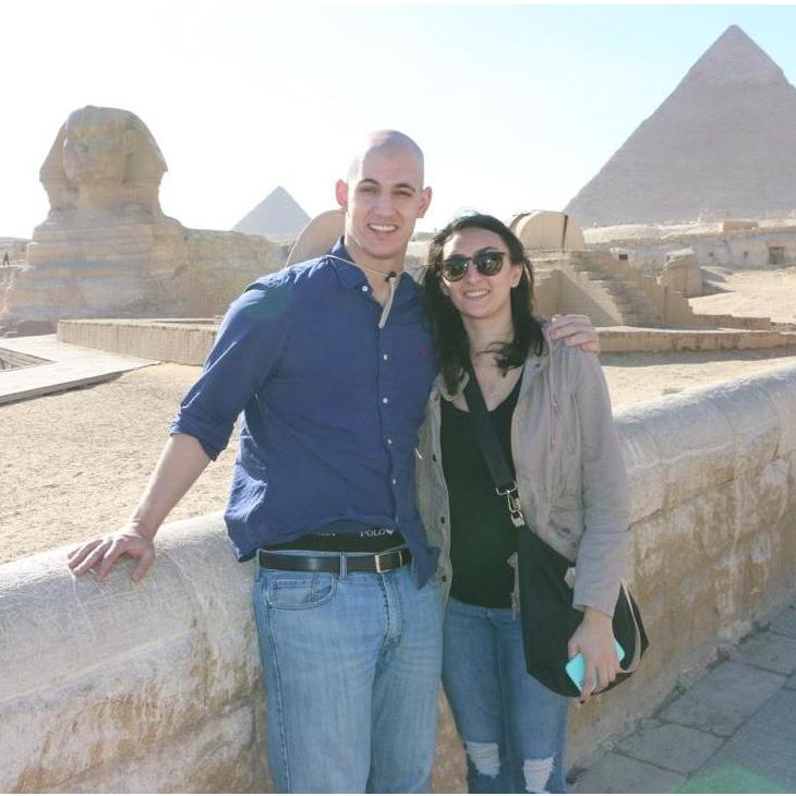 At the Pyramids of Giza in Egypt!