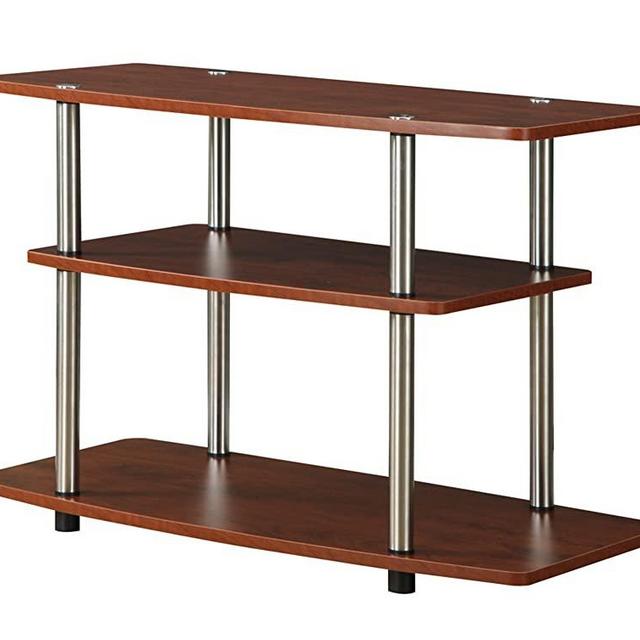 Convenience Concepts 3-Tier TV Stand, Designs2Go, Cherry