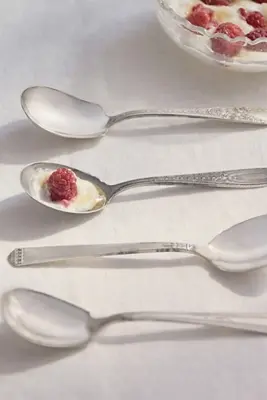 One-of-a-Kind Vintage Silverplate Sugar Spoons, Set of 4