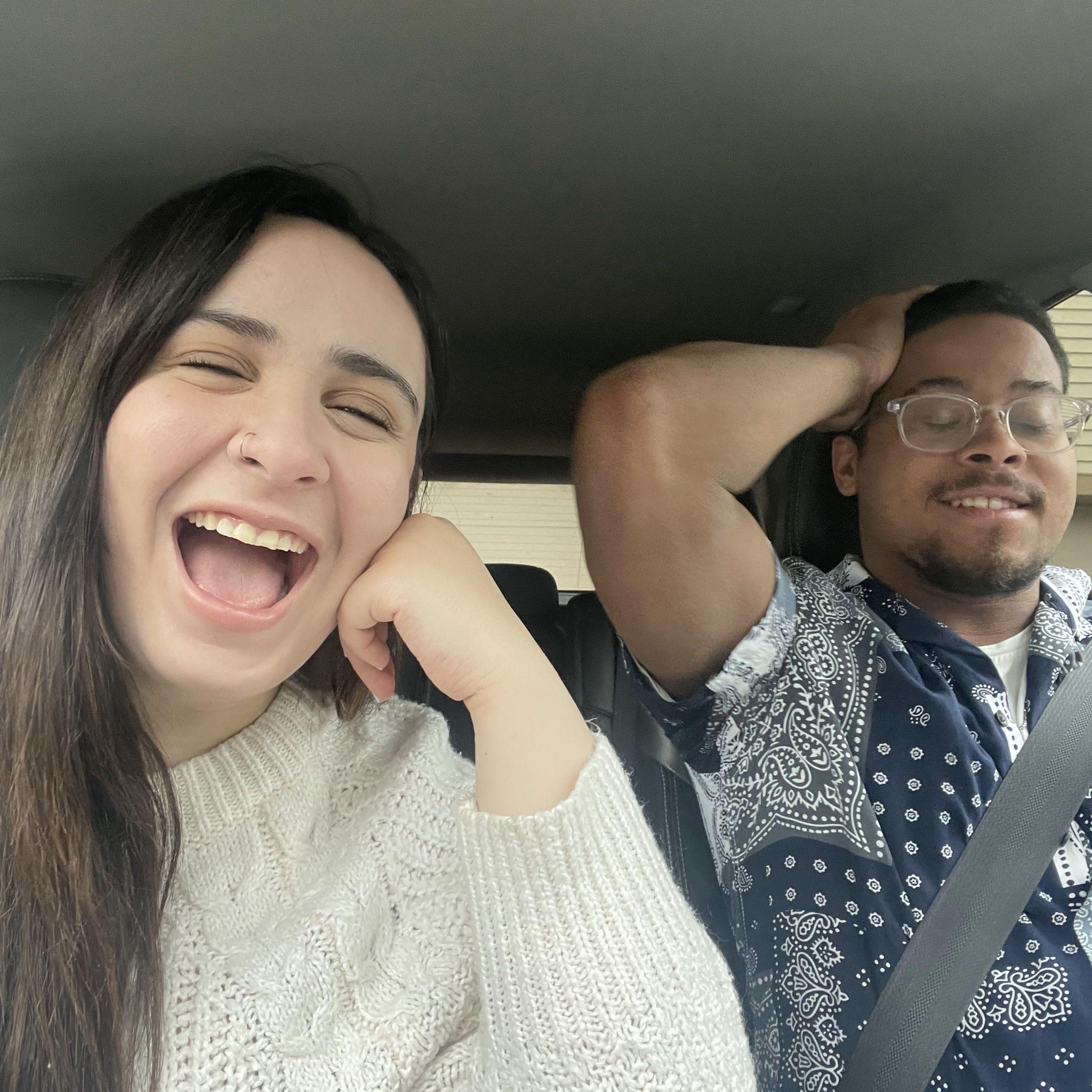 we wanted to include this in our gallery because it truly describes our relationship- one is always laughing while the other complains