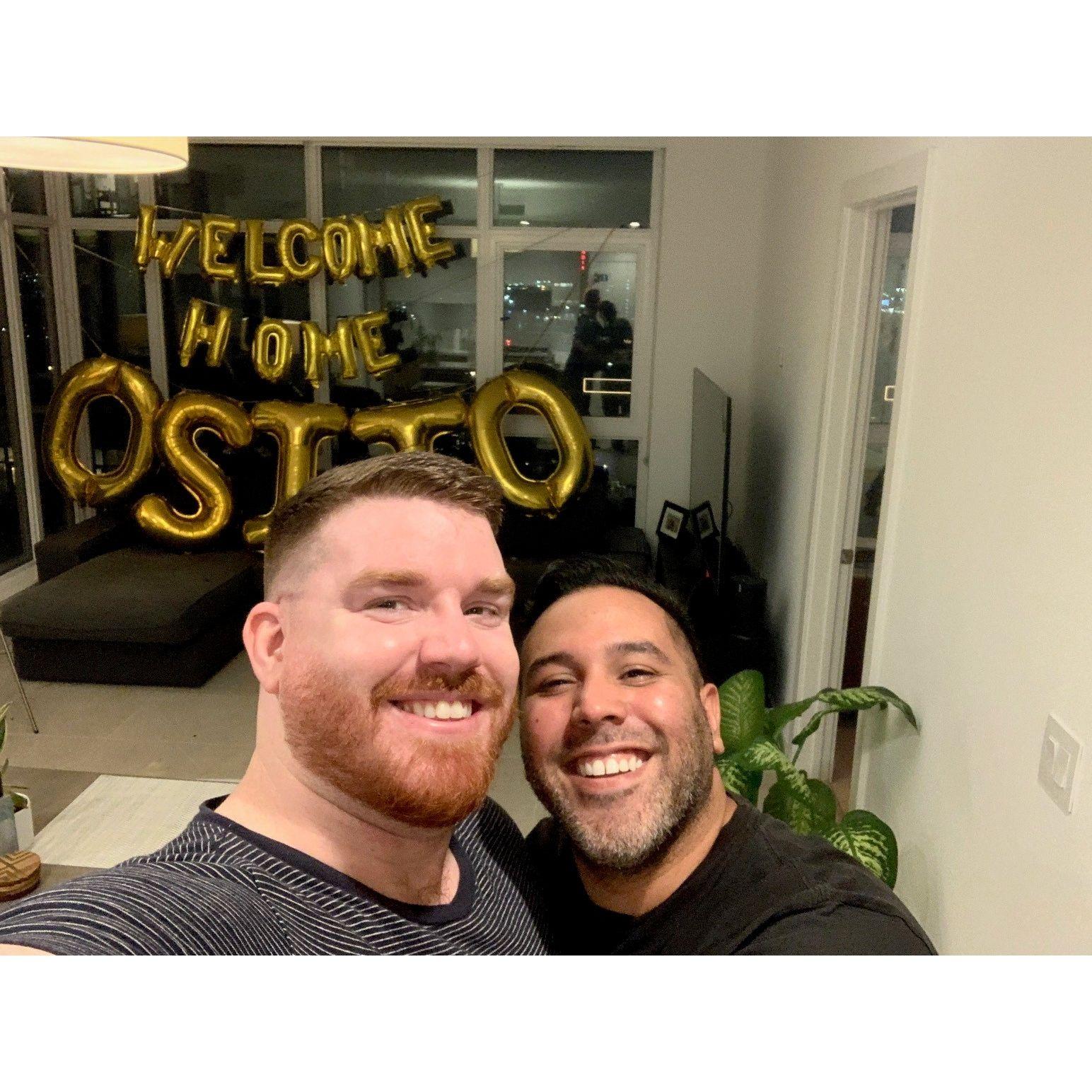 Brian moves to the U.S. permanently 10/1/21