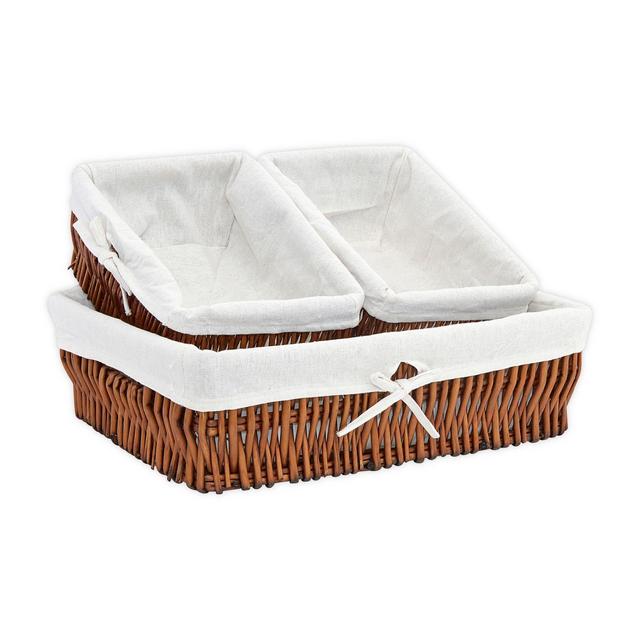 Baum Willow Sweater and Shelf Baskets in Walnut (Set of 3)