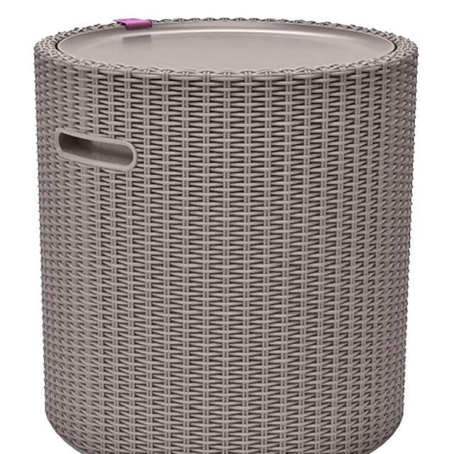 Keter Cool Side Table Cooler 3 in 1 Outdoor Patio Table and Ice Chest Storage, Ideal Hot Tub Table, Decor and Outdoor Patio Bar, Portable Bar, Cappuccino