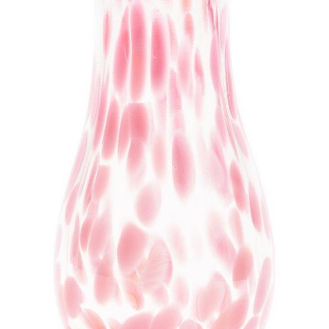 Transparent Spotted Glass Bud Vase