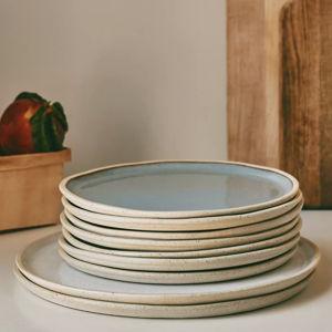 Glazed Garage River Stoneware Salad Plates, Set of 4