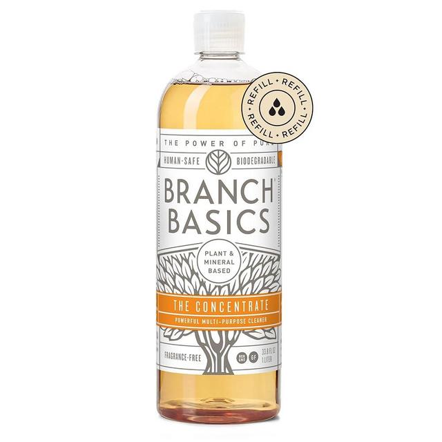 Branch Basics: The Concentrate REFILL- Multi-surface All Purpose Cleaner Concentrate - Laundry, Kitchen, and Bathroom Cleaner (33.8 Oz) Fragrance-Free