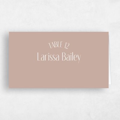 Latte, Brown Wedding Place Card - Lark