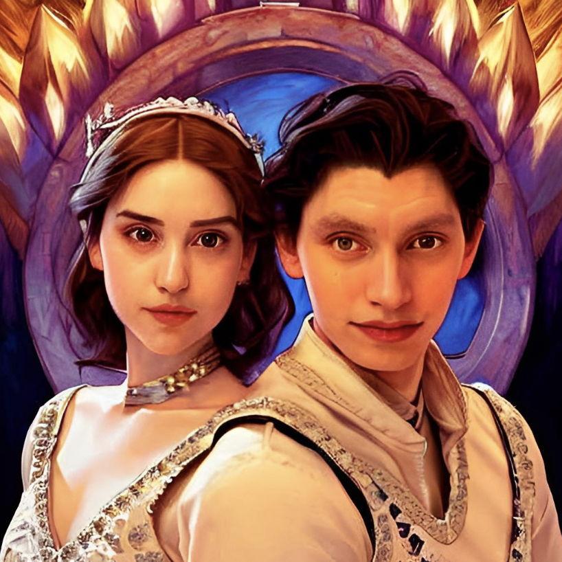 Margo and William taking over the Throne in Game of Thrones.
