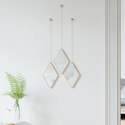 Umbra Set of Three Black Diamond Wall Mirrors