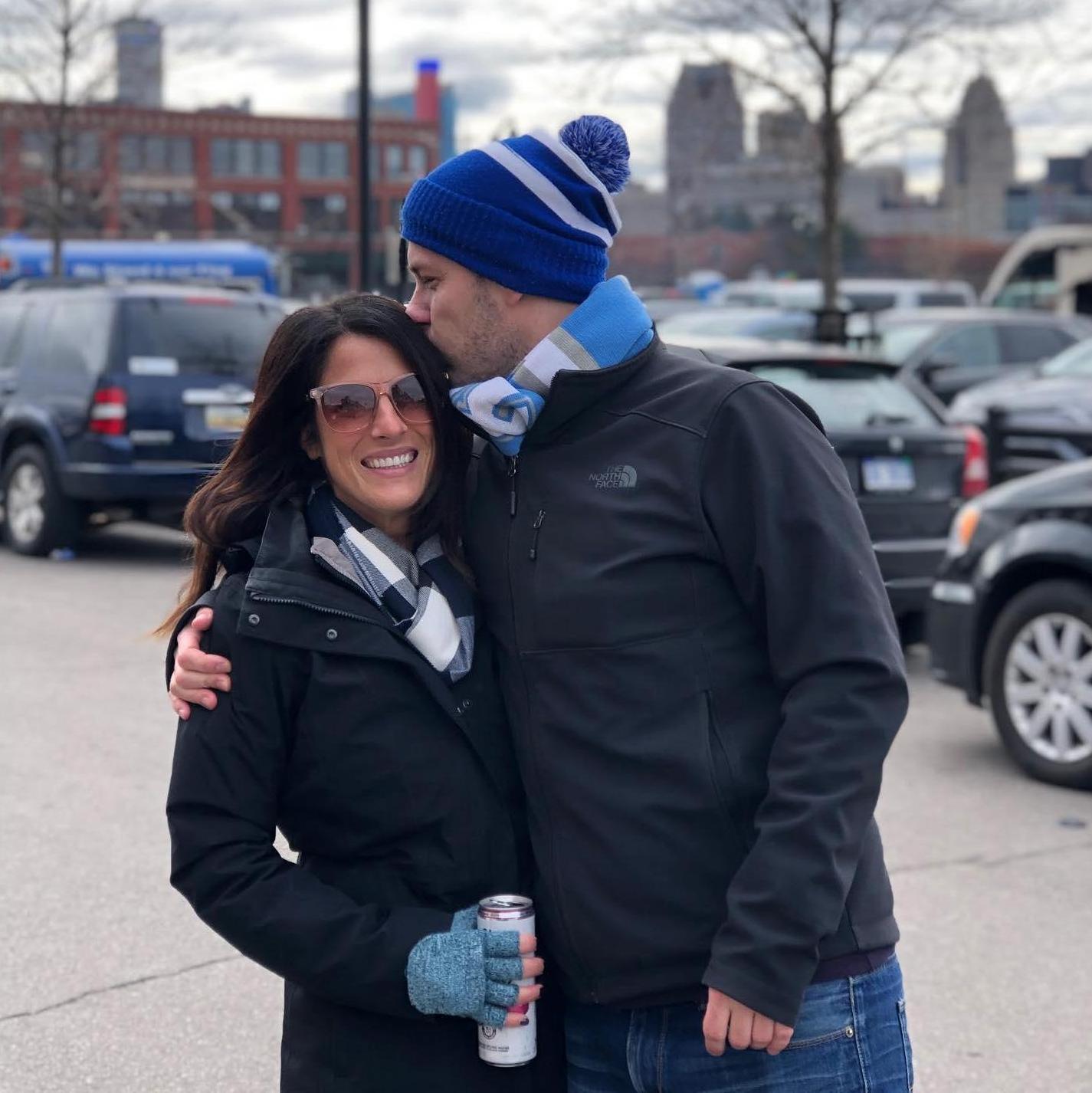 Lions tailgate with Michigan family
