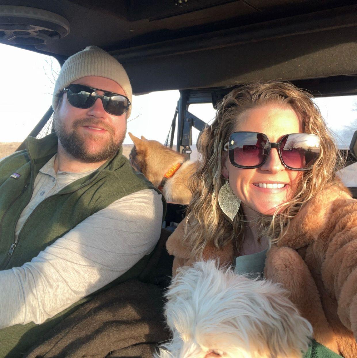 Riding on the Ranch to Frank's house to eat dinner