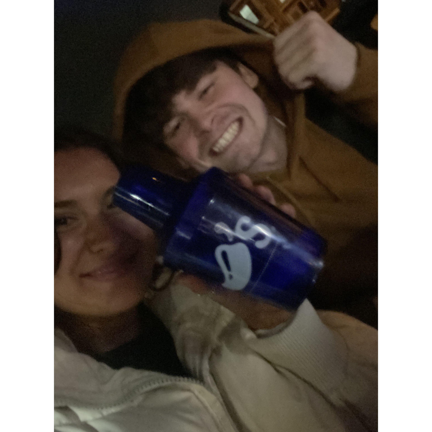 Our very FIRST photo together. After borrowing the shaker from our 2nd date, Chili's, we knew we were meant to be.