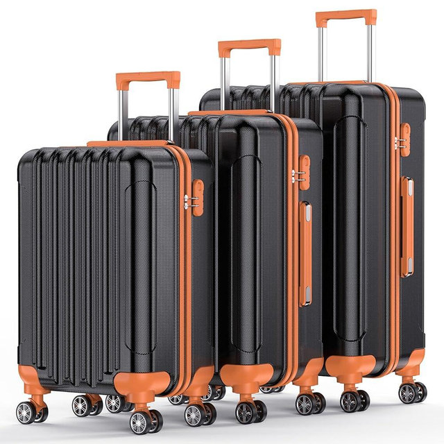 Nazhura Luggage Set, 3-Piece Hardside Suitcase Set, 20-inch Carry On, 24-inch, 28-inch Luggage