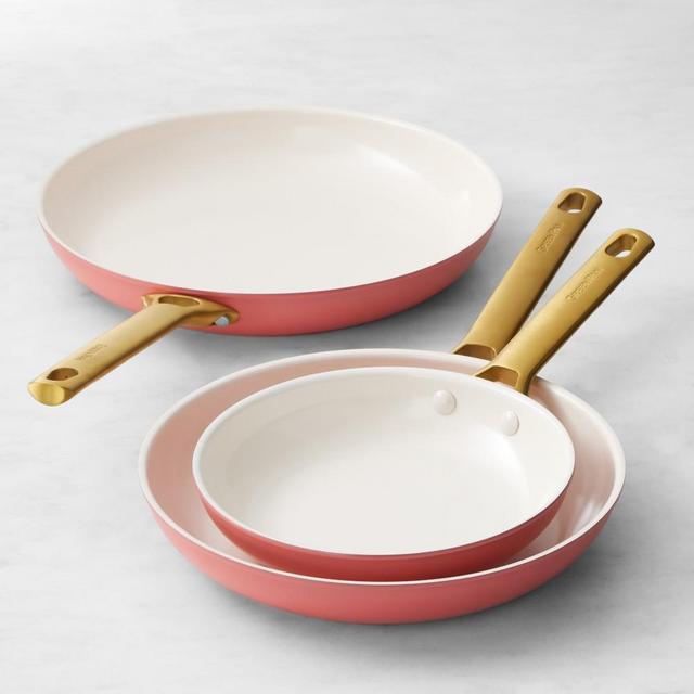GreenPan Reserve Ceramic Nonstick 3PC Fry Set:Coral