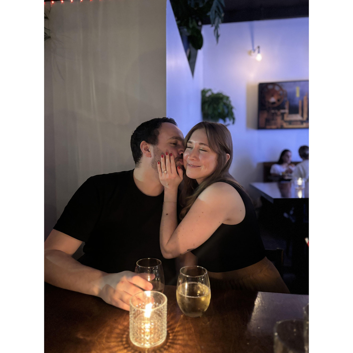Our first photoshoot as an engaged couple. Plus, Jesse showing off her ring.