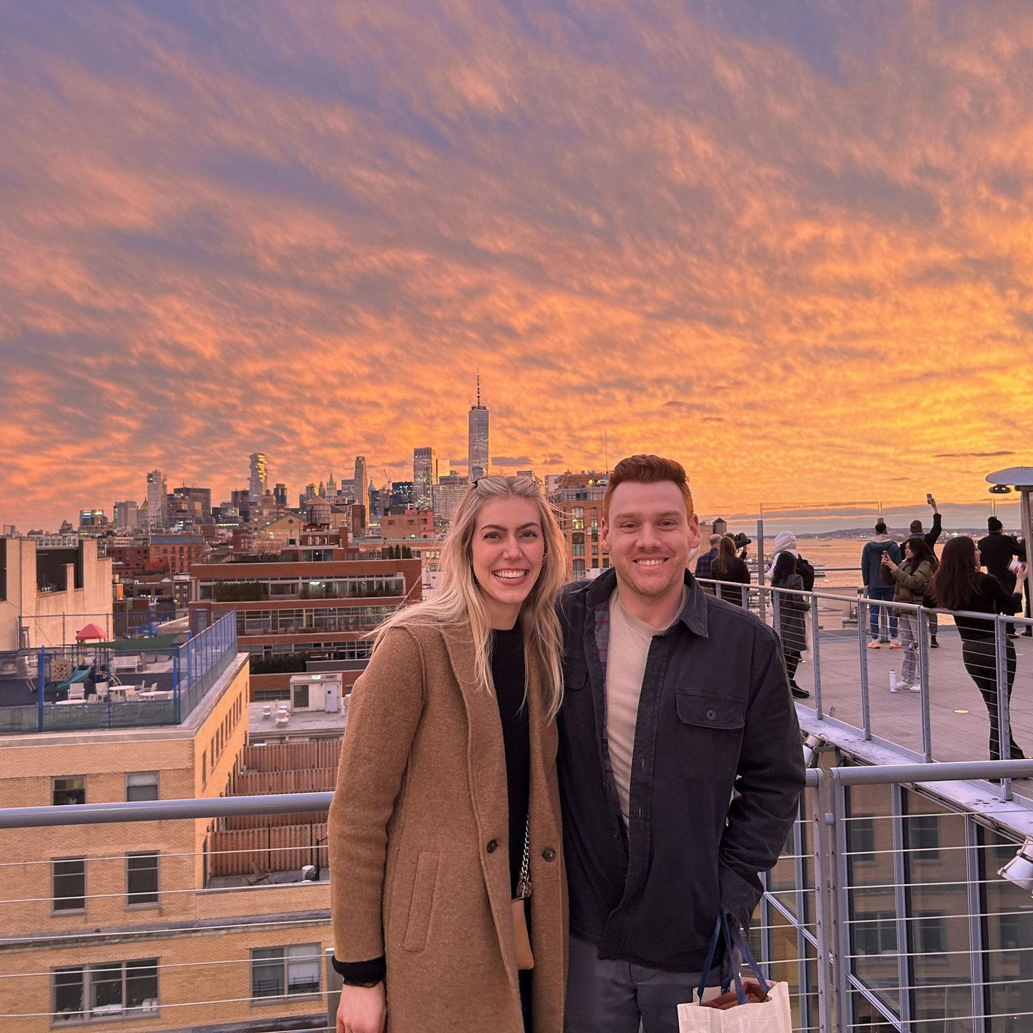 sunset at the Whitney Museum of American Art in New York