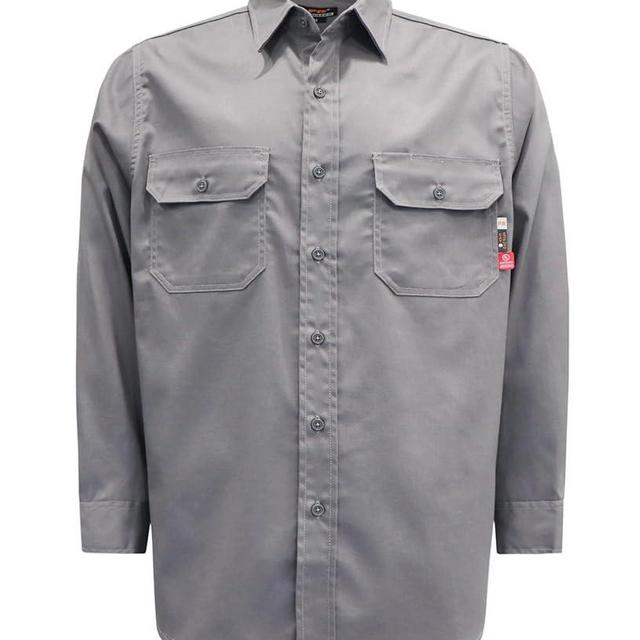 KONRECO FR Shirts for Men Fire Resistant Button Down Work Shirt 100% Cotton 6.5oz Lightweight Welding Shirts