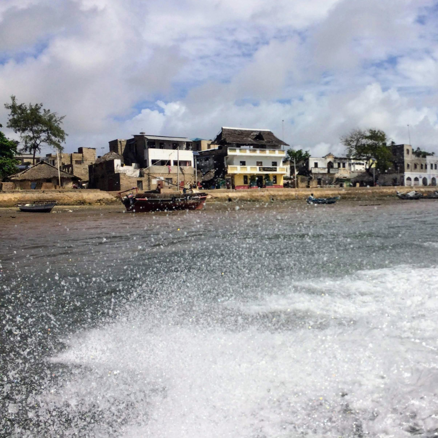 Passing Lamu on the boat ride to Shela