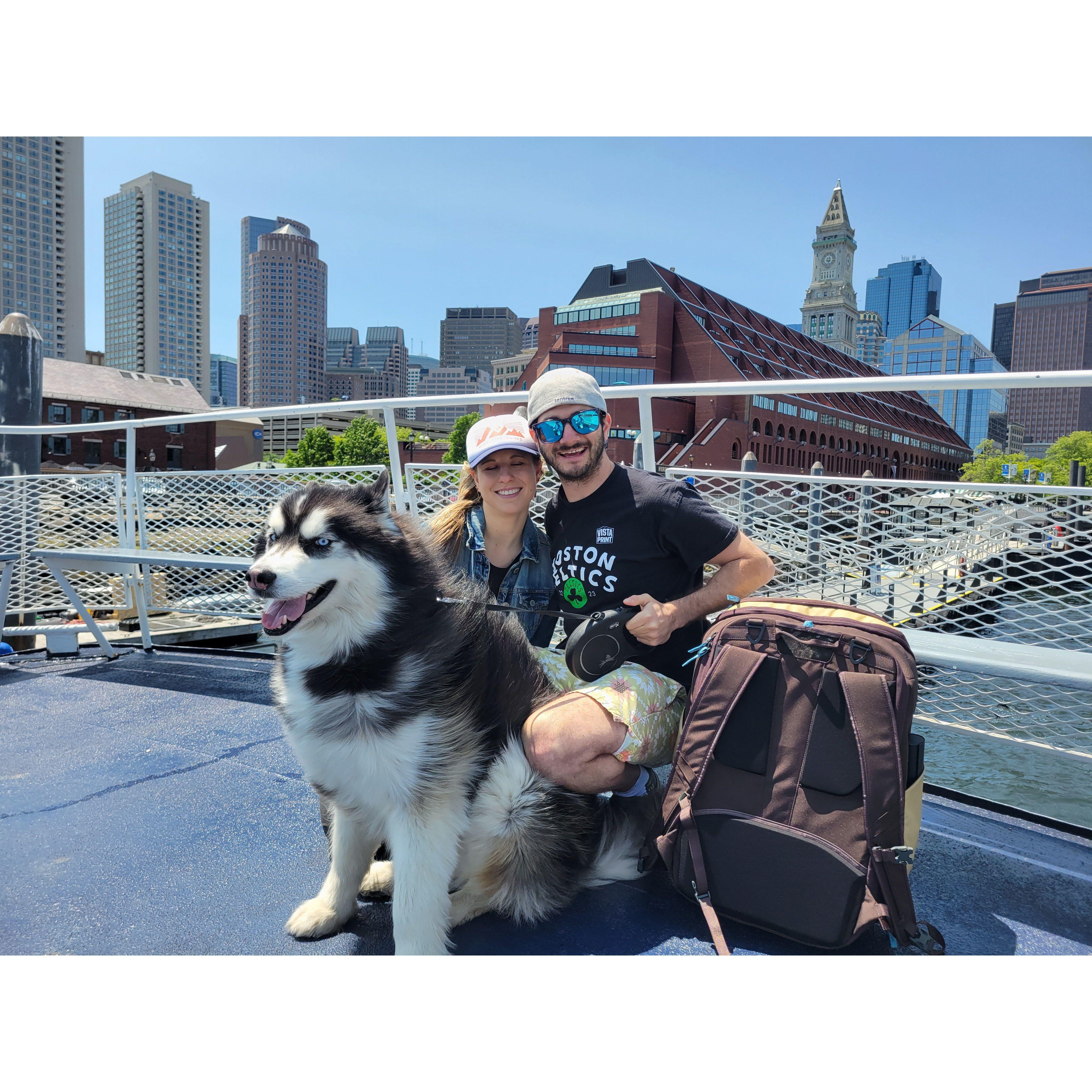 Ferry ride date to Ali's apartment in East Boston