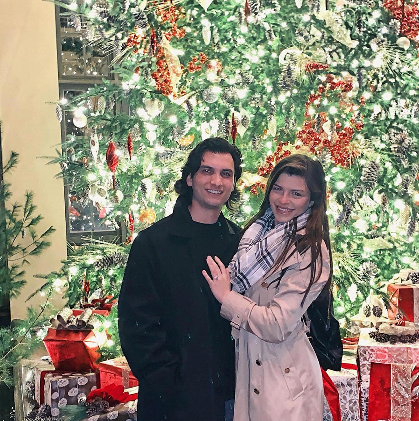 After the proposal and Chrissy collecting herself from the tears of joy.