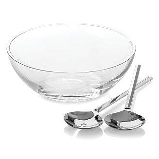new york Gramercy Salad Bowl Set with Metal Servers
