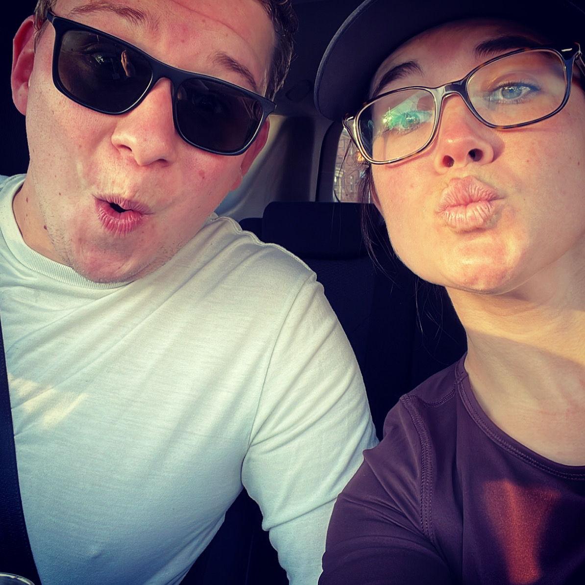 Abby and Brian trained individually and together for a half marathon they completed in April 2022. This was after a training run on the Monon Trail in Indianapolis.