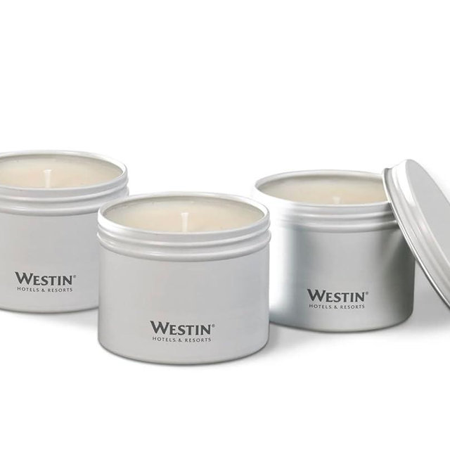 Westin White Tea Candle in a Tin - Hand-Poured, Soy Candle in Tin - Signature White Tea Scent - 4 oz. - Set of 3