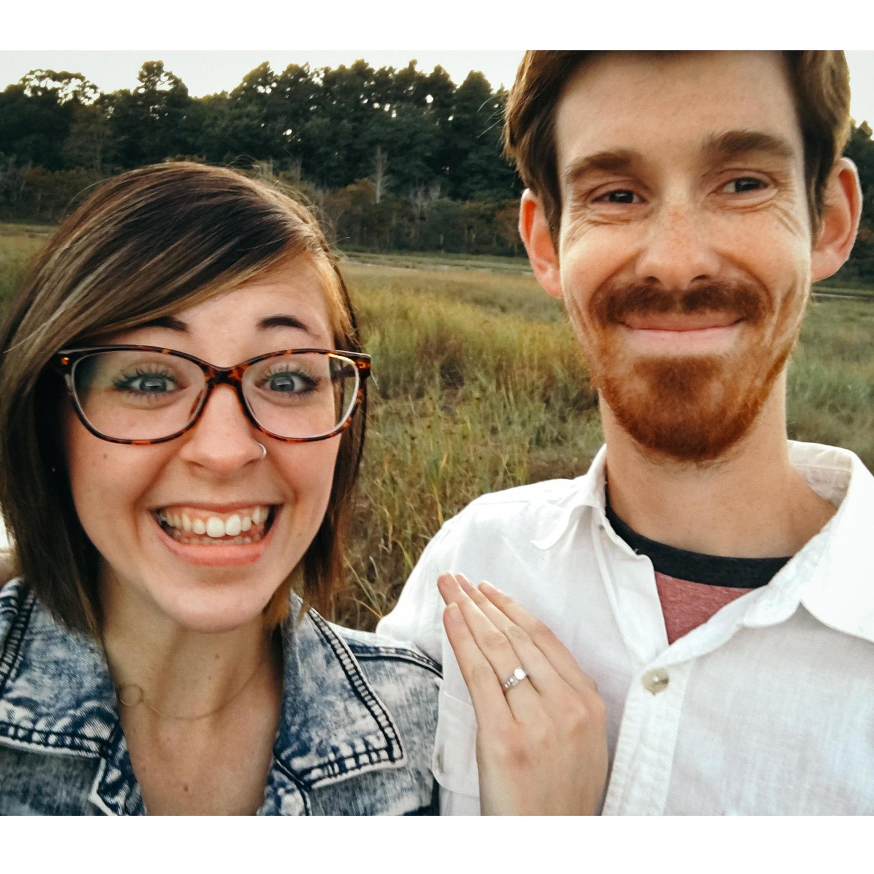 If you want a genuine smile, snap a photo of someone right after they get engaged!