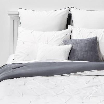 King Solid Jessamy Comforter & Sham Set White