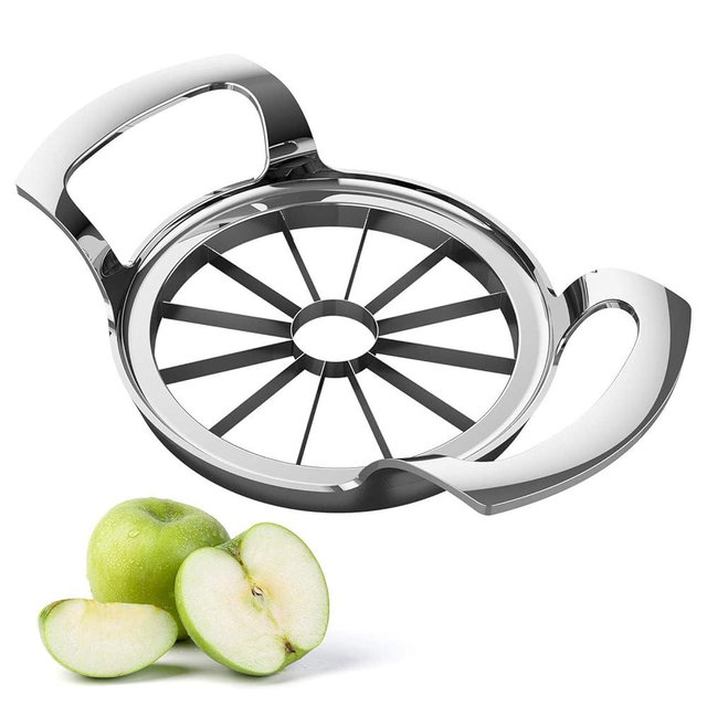 Apple Slicer, 12-Blade Stainless Steel Apple Cutter, Sturdy and Sharp