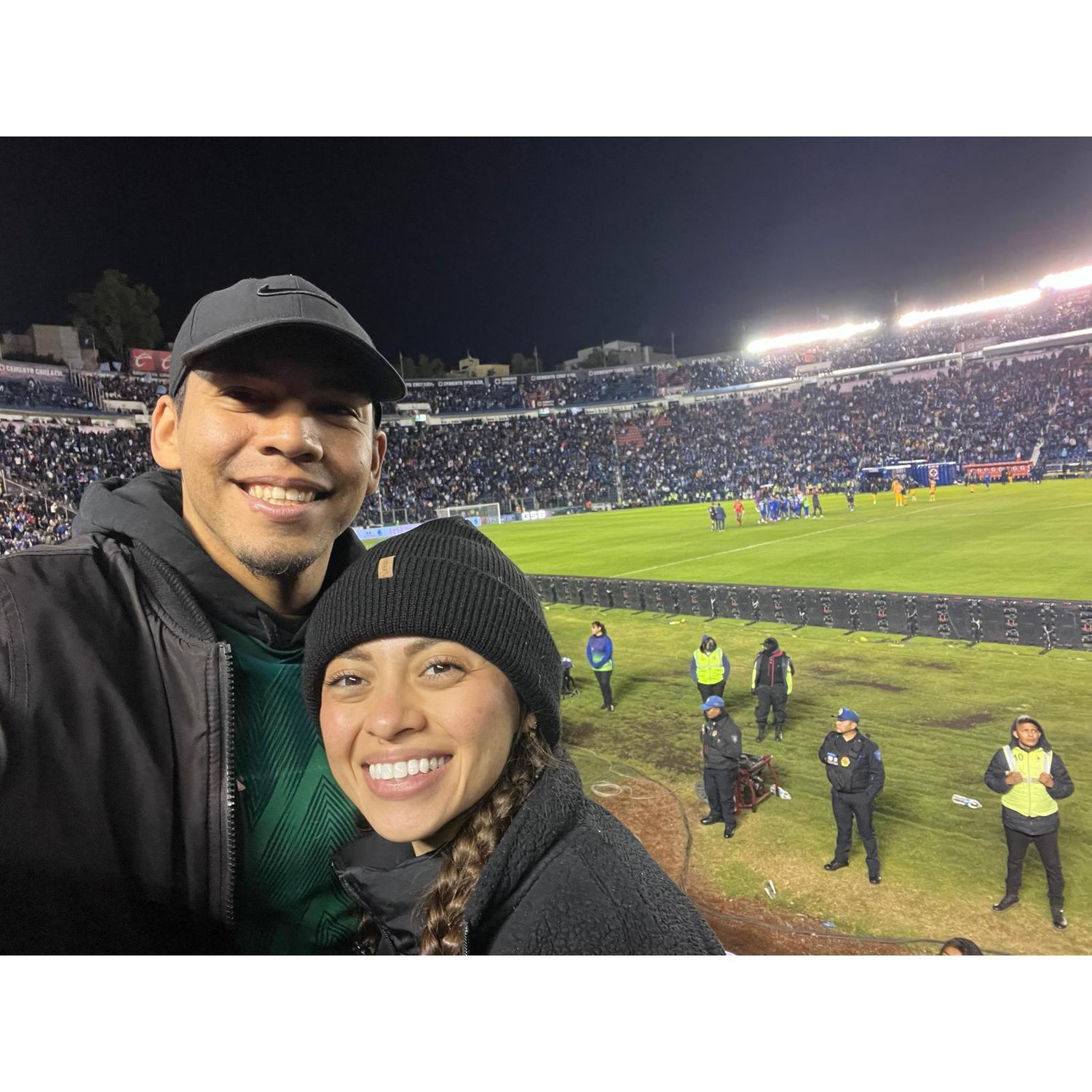 At the Cruz Azul v Tigres game at Estadio Ciudad de los Deportes