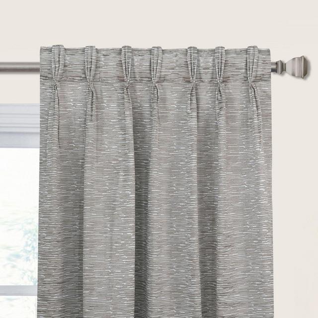 Keith 108-Inch Pinch Pleat/Back Tab Window Curtain Panel in Platinum