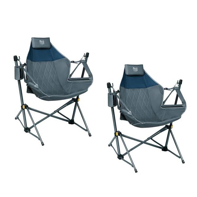 TIMBER RIDGE Hammock Camping Chair with Adjustable Backrest, Heavy Duty Folding Hammock Chair Supports 300lbs, Portable Hammock Chair for Camping, Travelling and Patio, Blue 2 Pack