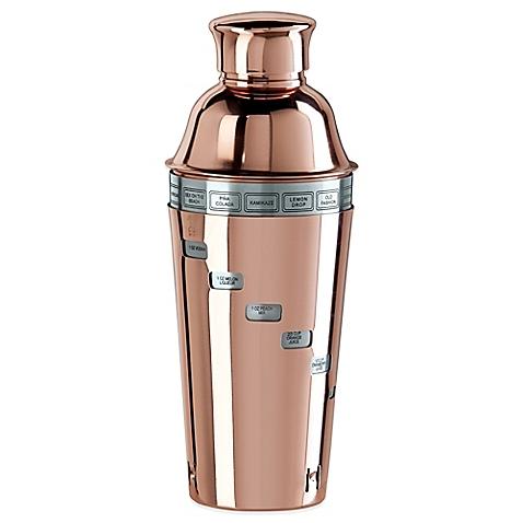 Oggi™ Copper Plated Dial A Drink™ Cocktail Shaker