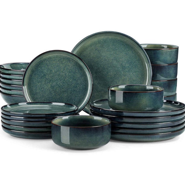 Starry Lipped-Edge 24 Piece Dinnerware Set