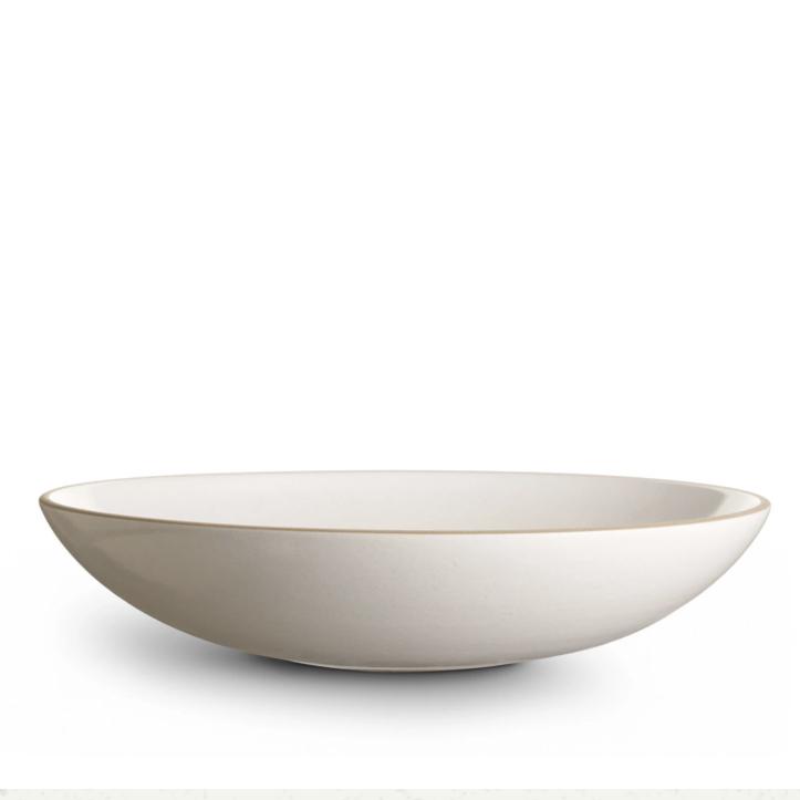 Shallow Salad Bowl in Opaque White