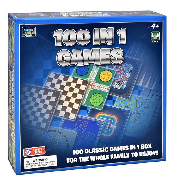 Classic Game Collection, 100 Family Board Games for Adults and Kids