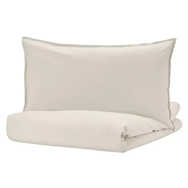 ÄNGSLILJADuvet cover and pillowcase(s), light grey-beigeKing